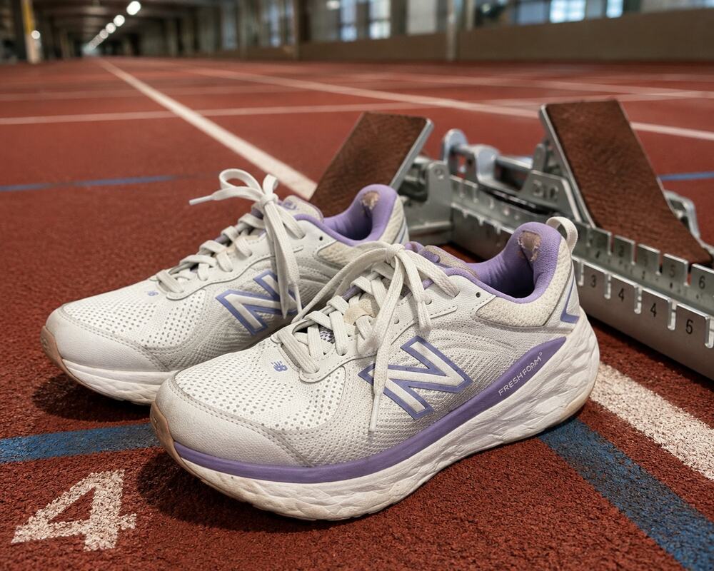 New Balance Fresh Foam 680 White Lavender Running Shoes Women's 8.5 Approx